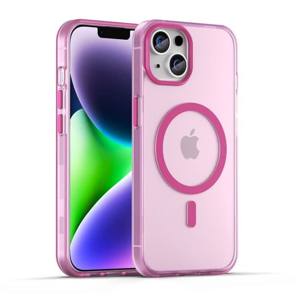 Etui til iPhone 14 Pro Max Skin Feel Matt Magnetisk Rosa Noz6735