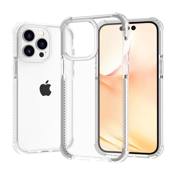 Kotelo iPhone 15 Pro Four Corners Clear White