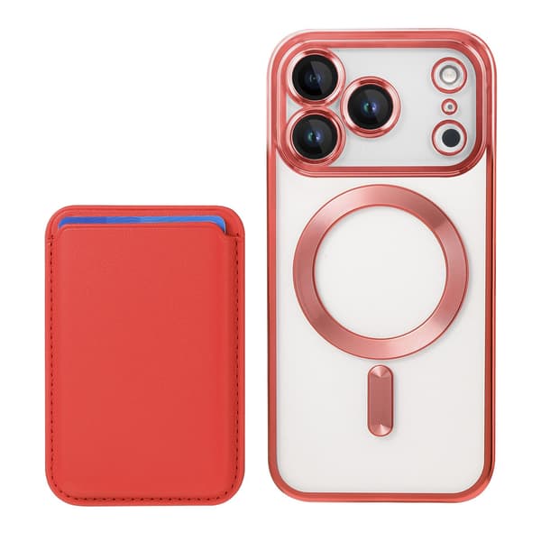 Etui til iPhone 14 galvanisert magnetisk stativ linsedetalj kortspor Noz6192