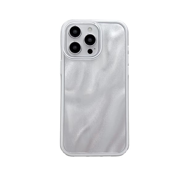 Etui til iPhone 17 Pro Liquid Sand Wave Texture Hvit