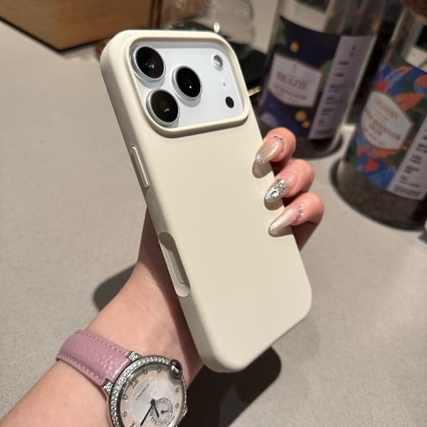 Etui til iPhone 16 Plus Flydende Silikone Silikone Hvid Noz9997