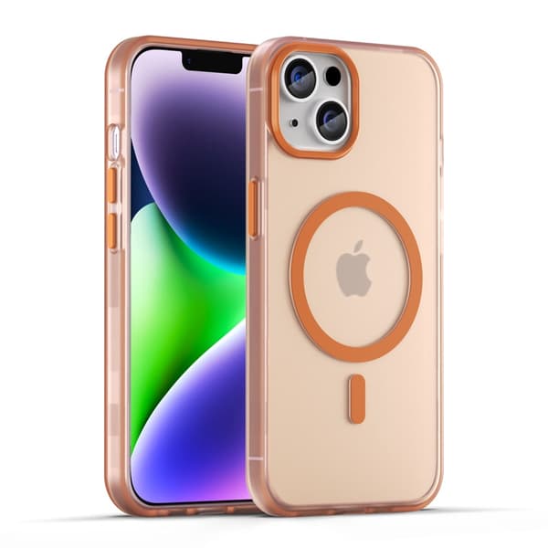 Skal till iPhone 13 Pro Skin Feel Matt Magnetisk Orange