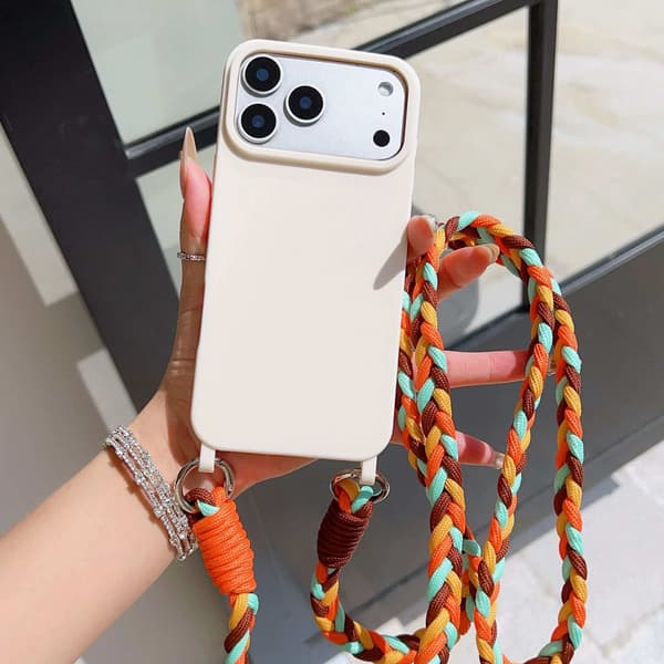 Etui til iPhone 15 Pro MAX Snor Orange Brun