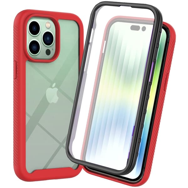 Fodral för iPhone 15 Plus Three One Förtjockad Framsida Röd