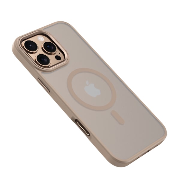Etui til iPhone 15 Mat Anti Fingeraftryk Guld