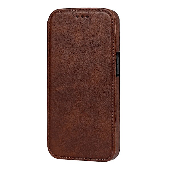 Etui til iPhone 17 Kortplads Lædertekstur Brun Noz3954
