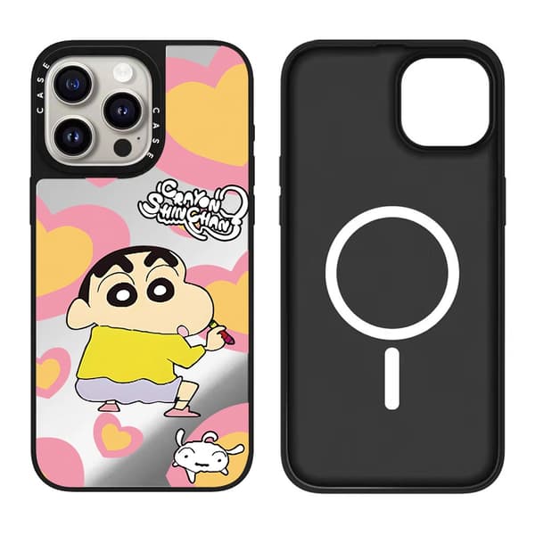 Etui til iPhone 16 Pro Max Magnetisk Sølv Sort Noz1171