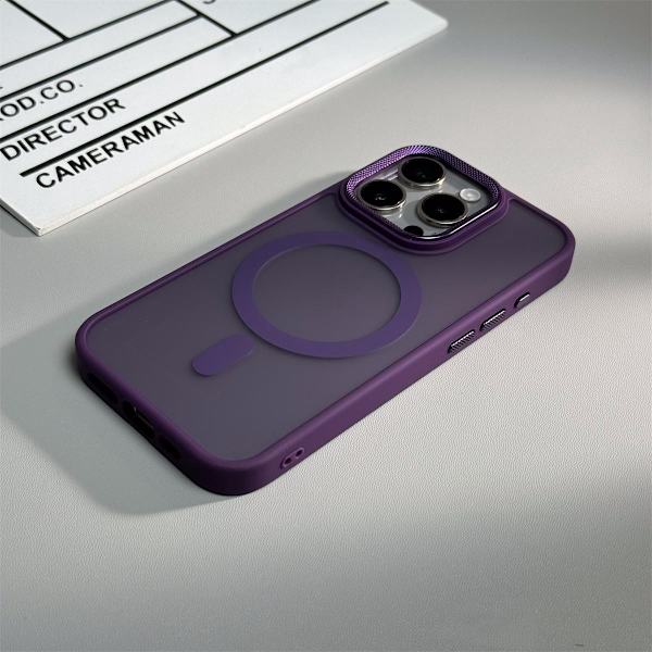 Fodral för iPhone 15 Plus Frostat Diamantaccent Magnetisk Design Noz5644
