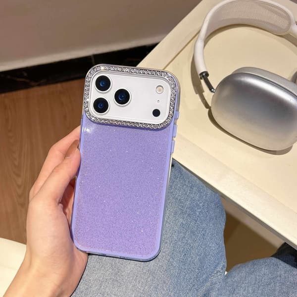 Kotelo iPhone 14 Glitter Diamond Accent Purple Noz10387