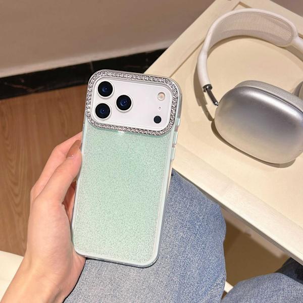 Kotelo iPhone 16 Plus Glitter Diamond Accent Vihreä