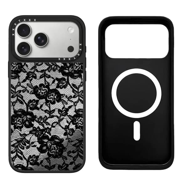 Etui til iPhone 16 Pro Max Hot Girl Lace Sort Sølv Noz21424