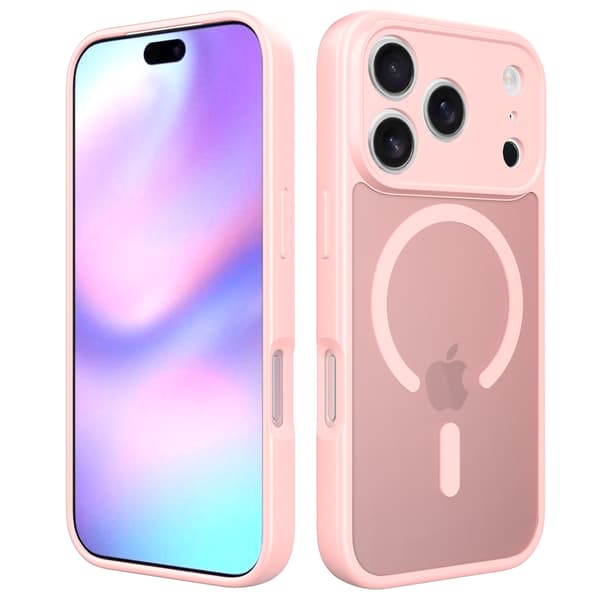 Fodral för iPhone 17 Pro Skin Feel Magnetisk Linsdetalj Rosa