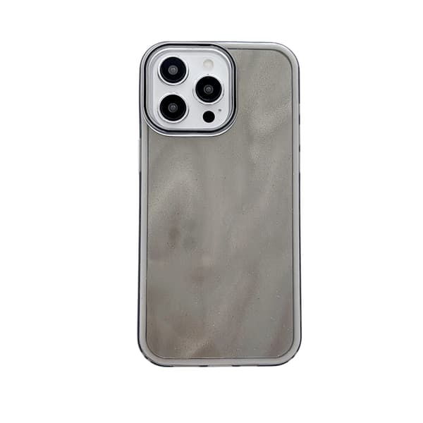 Etui til iPhone 16 Plus Liquid Sand Wave Tekstur Sort