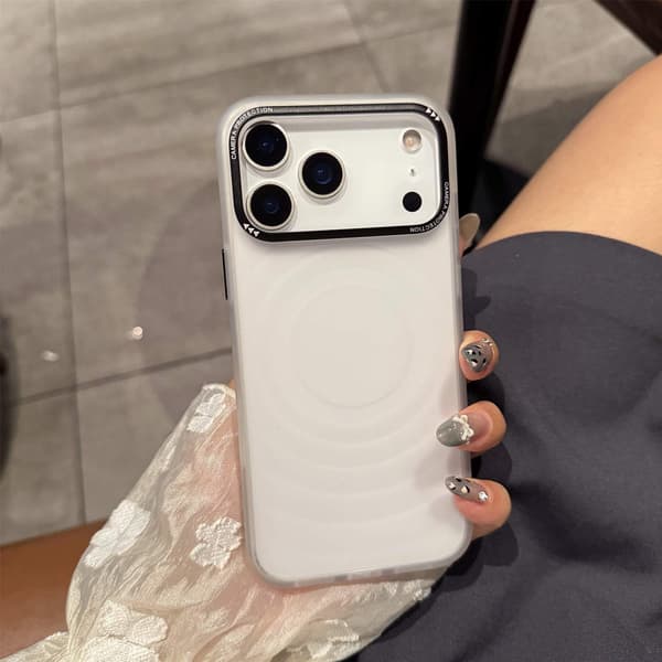 Etui til iPhone 16 Pro Rippled Skin Large Pores Hvid