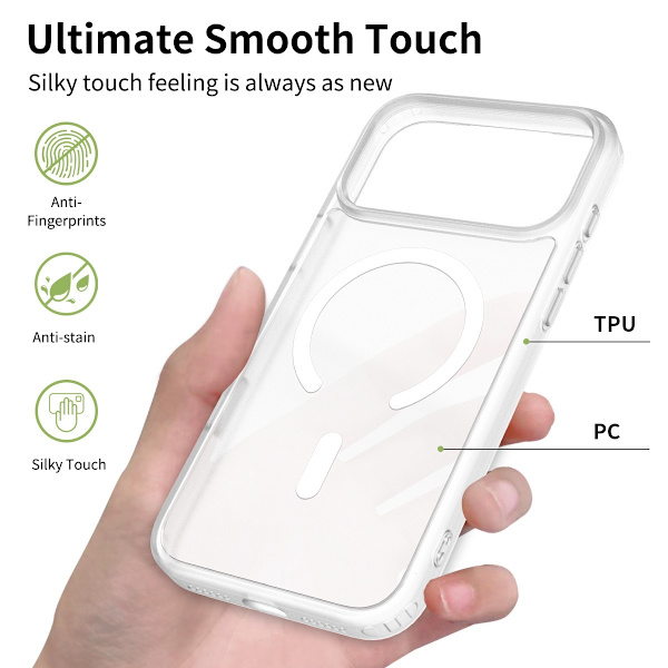 Etui til iPhone 16 Pro Max Magnetisk Sølv Oransje Noz14475