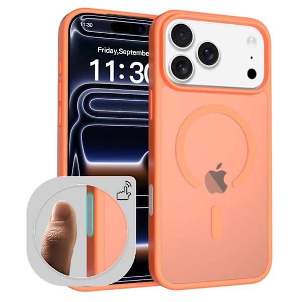 Kotelo iPhone 17 Pro Matte Magnetic Orange Noz14454
