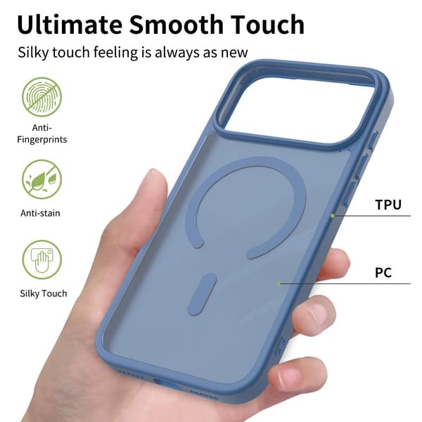 Kotelo iPhone 17 Magnetic Silver Orange Noz14511
