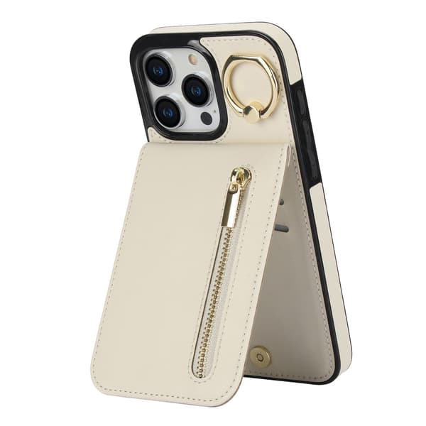Etui til iPhone 15 Pro Max, skinntekstur, off-white Noz3461