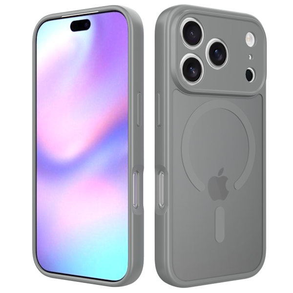 Deksler til iPhone 16 Pro Skin Feel Magnetisk Linsedetalj Mørk Grå