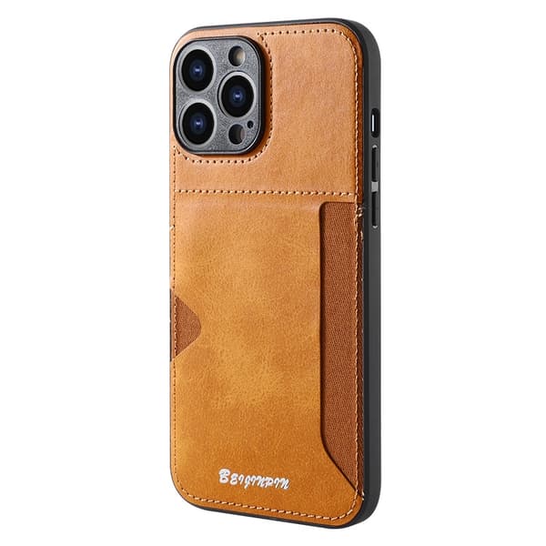 Etui til iPhone 15 kortspor brun Noz9603