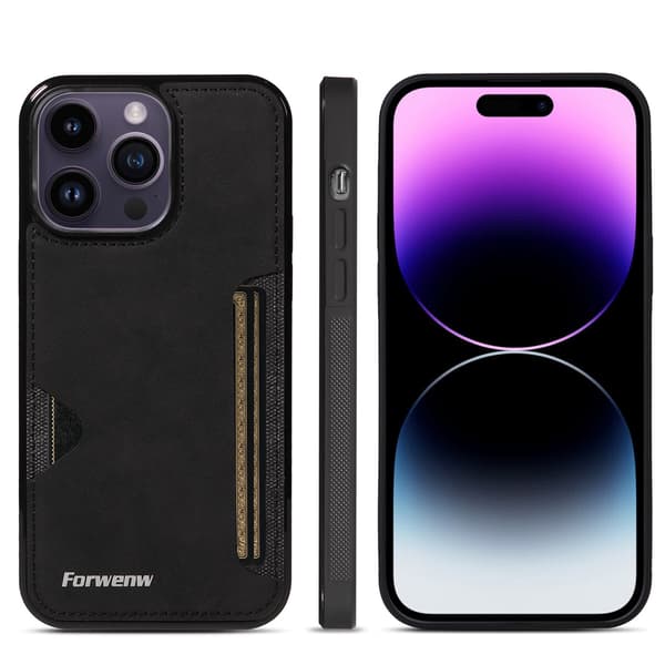 Etui til iPhone 16E (ikke til 16) Kortspor Svart Noz9680