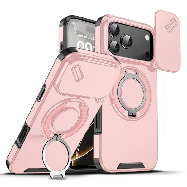 Etui til iPhone 16 Plus Magnetisk Stativ Rosa Noz11081