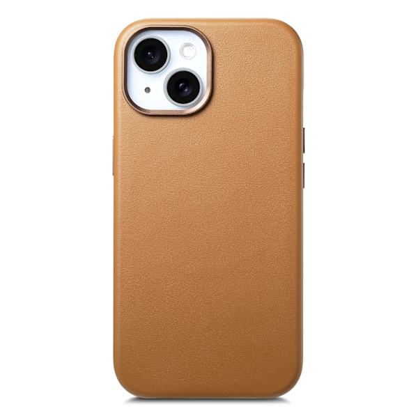 Etui til iPhone 16 Plus Lædertekstur Brun Noz14313