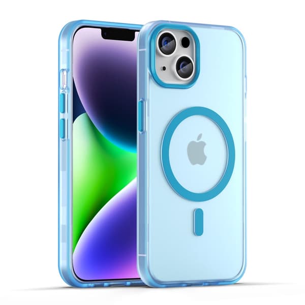 Fodral för iPhone 13 Pro Skin Feel Matt Magnetisk Blå Noz6725