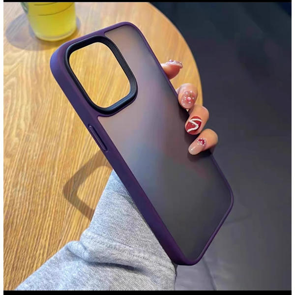 Fodral till iPhone 15 Pro Max Matt Mörklila