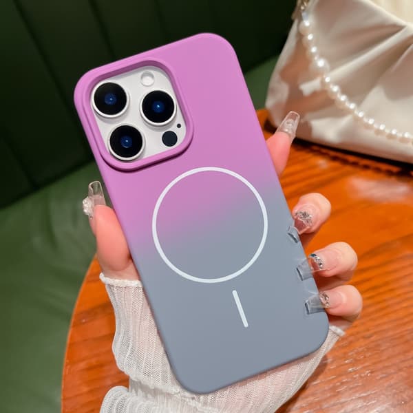 Etui til iPhone 16 Pro max Frosted Magnetic Purple Gray