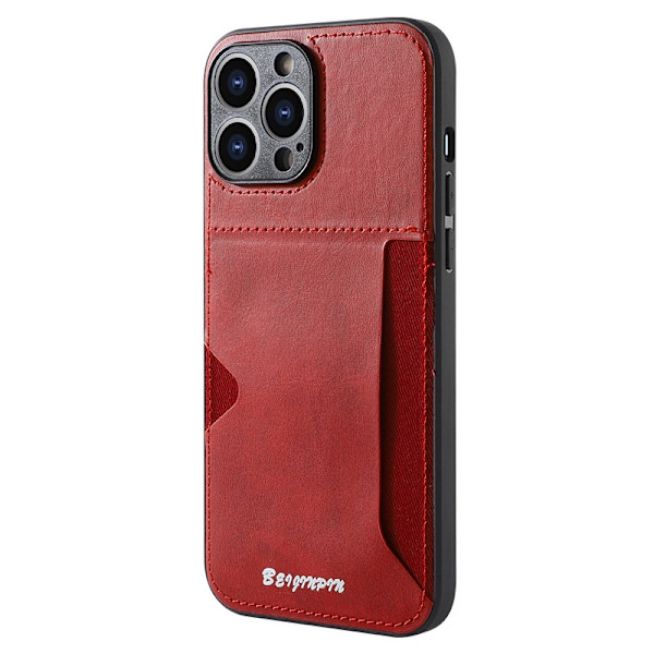 Etui til iPhone 17 Pro Kortplads Rød Noz9656