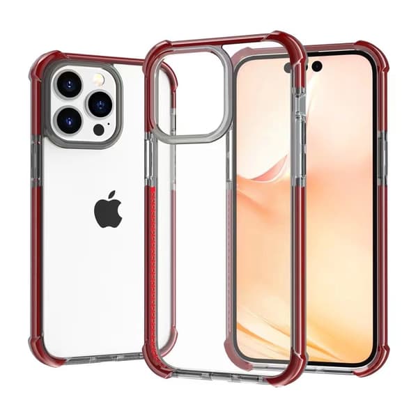 Etui til iPhone 17 Pro Fire Hjørner Grå Oransje