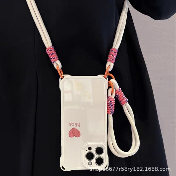 Kotelo iPhone 16 Lanyard White Noz7472