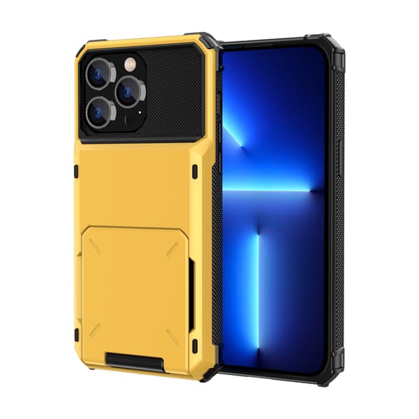 Kotelo iPhone 14 Pro -korttipaikalle, keltainen Noz13717