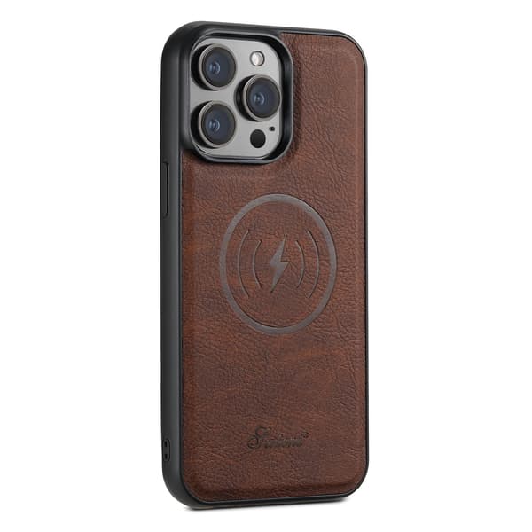 Etui til iPhone 13 Pro Magnetisk Stativ Brun Noz12148