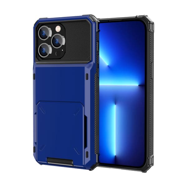 Etui til iPhone 17 Pro kortspor blå Noz13745