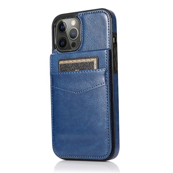 Fodral för iPhone 16 Pro Max Stativ Kortplats Blå Noz8515