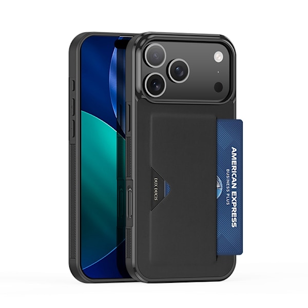 Fodral för iPhone 17 Pro Max Kortplats Svart Noz3932