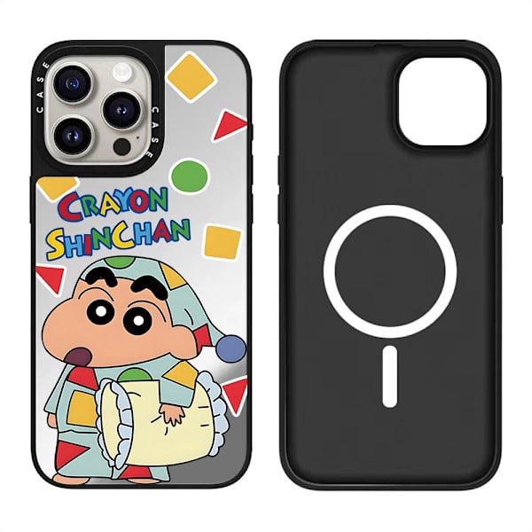 Etui til iPhone 14 Pro Magnetisk Sølv Sort Noz1257