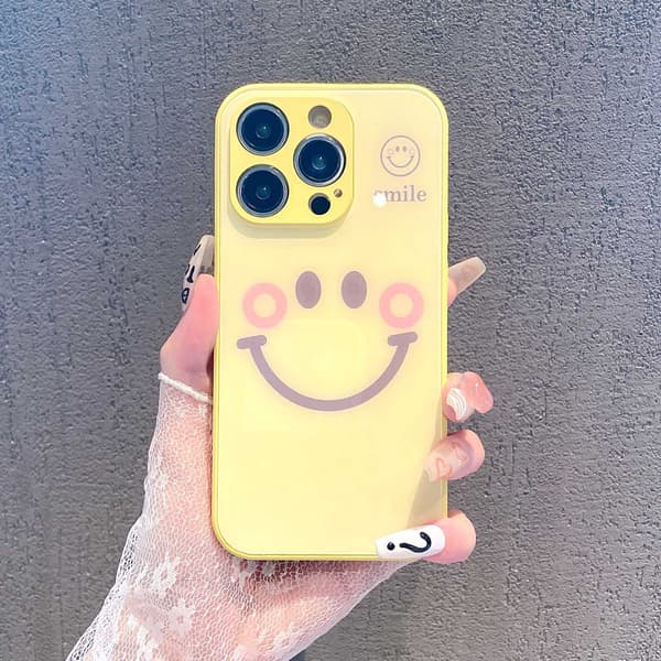 Etui til iPhone 17 Pro Max Blush Smiley Glass Internet Design Noz14898