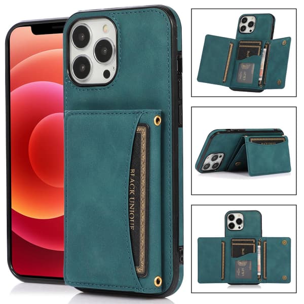Fodral för iPhone 16 Pro max Lädertextur Blå Noz6268