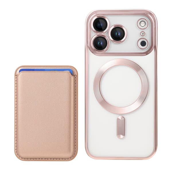 Fodral för iPhone 16 Pro Max Galvaniserat Magnetiskt Stativ Linsdetalj Kort Noz6147