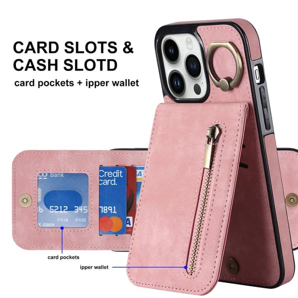 Etui til iPhone 16 Pro max Lædertekstur Pink Noz3444