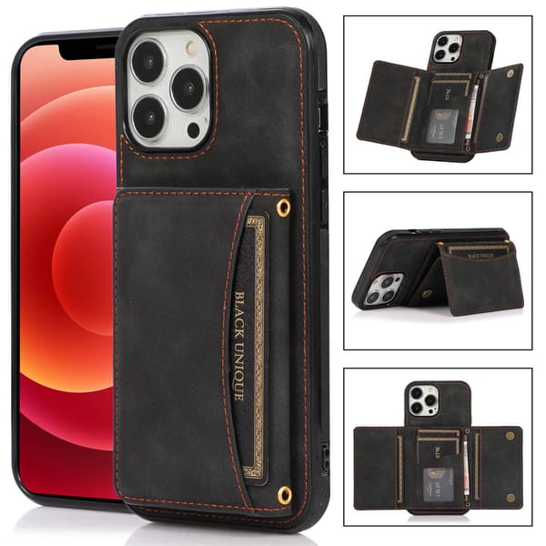 Etui til iPhone 13 Pro skinntekstur svart Noz6200