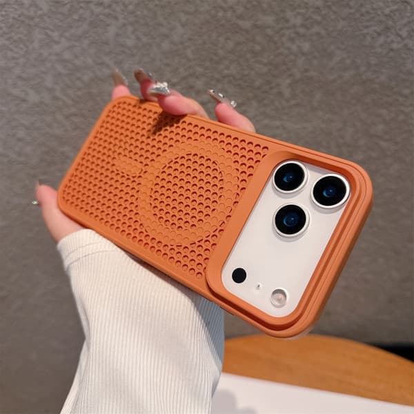Fodral för iPhone 16 Plus Magnetisk Ventilerad Brun