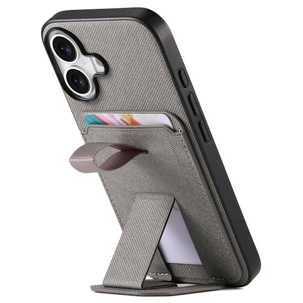 Etui til iPhone 16E (ikke til 16) Stand Grå