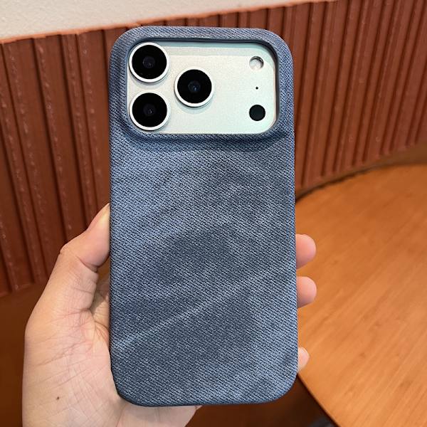 Etui til iPhone Magnetisk Lædertekstur Mørkeblå