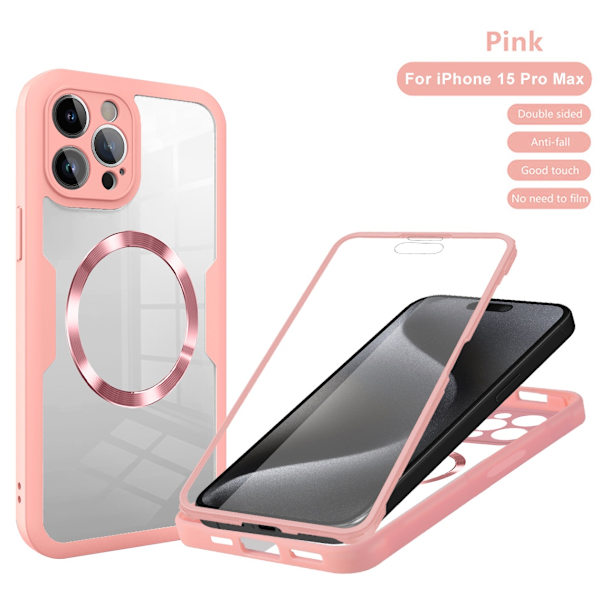 Etui til iPhone 14 Pro Max Magnetisk Pink Noz3785