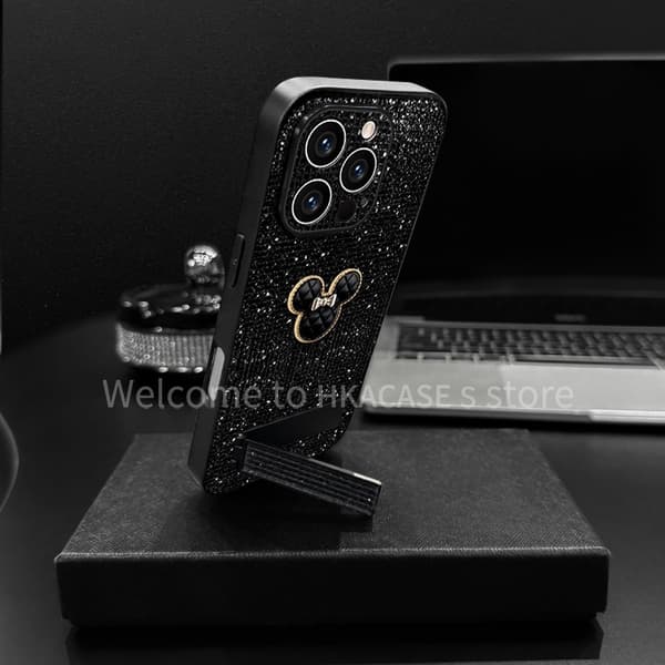 Kotelo iPhone 13 Pro Max Diamond Accent Stand Black Noz1290