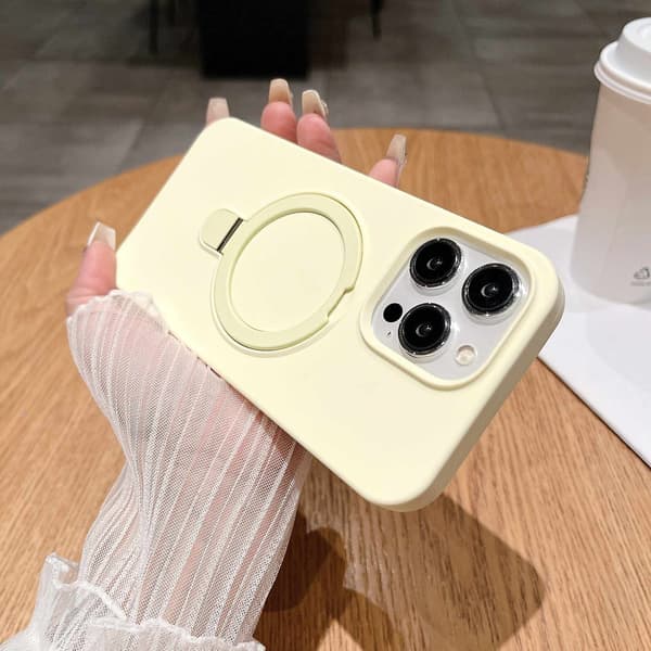 Etui til iPhone 13 Pro Max Flydende Silikone Magnetisk Stativ Silikone Finish Noz8720